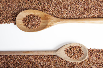 Buckwheat and spoon