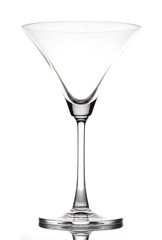 Empty Martini Glass White background