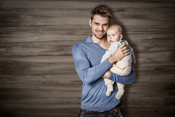 papa mit kind