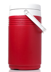 Red Cooler Jug White background