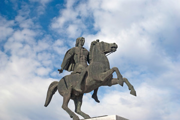 Obraz premium Statue of Alexander the Great at Thessaloniki city in Greece
