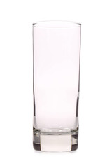 Empty clean drinking glass cup.
