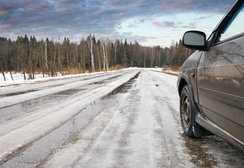 winter dangerous road