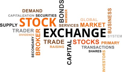 word cloud - stock exchange