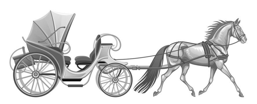 Carriage with horse