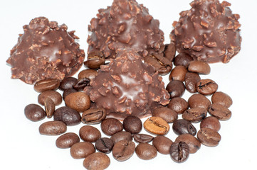 Chocolate candy with hazelnuts