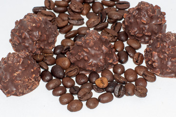 Chocolate candy with hazelnuts