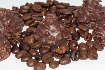 Chocolate candy with hazelnuts