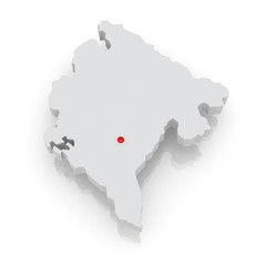 Map of Montenegro