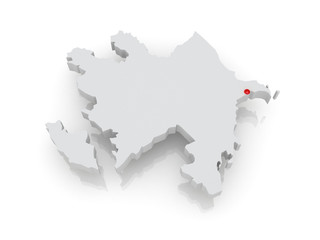 Fototapeta premium Map of Azerbaijan