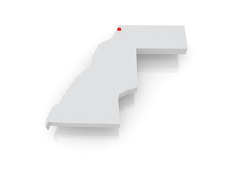 Map of Western Sahara