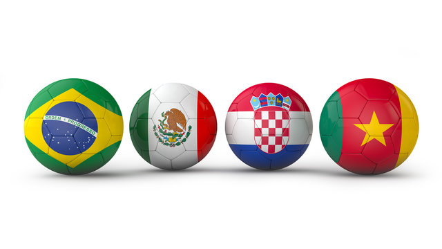 balls with flags