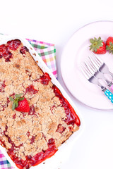 strawberry crumble