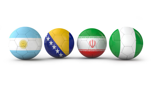 balls with flags