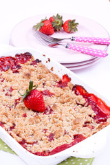 strawberry crumble