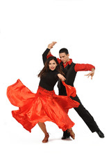 Fototapeta premium beautiful couple in the active ballroom dance