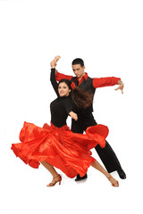 beautiful couple in the active ballroom dance
