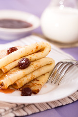 Pancakes with jam