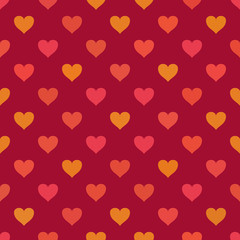 Seamless pattern with hearts