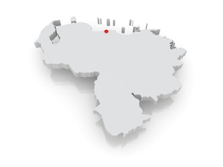 Fototapeta premium Map of Venezuela