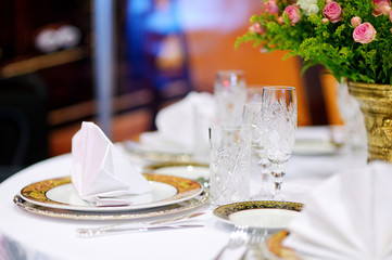 Table setting for an event party