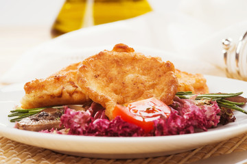 Fish in Batter with Vegetables