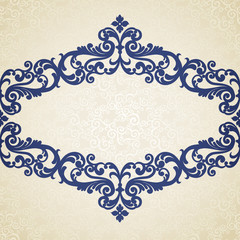 Vector seamless border in Victorian style.