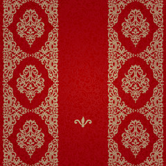 Vector seamless border in Victorian style.