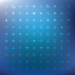 100 popular web icons, eps 10