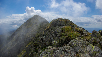 Fototapeta na wymiar Moldoveanu Peak, Carpathian mountains, Fagaras, Romania