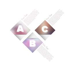 Modern Minimal Design Infographic Template with Alphabet