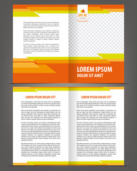 Vector empty bifold brochure print template design