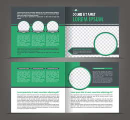 Vector empty brochure print template design - 61598838