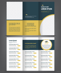 Trifold business brochure print template - 61598879