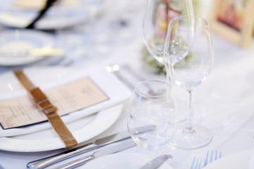 Table setting for an event party