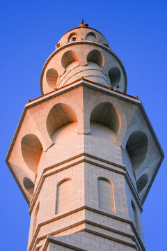 Minaret of the Abu Dhabi Sheikh Zayed Grand mosque