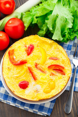 Omelette with vegetables