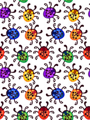 ladybug seamless pattern