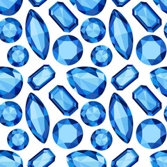 blue Sapphire seamless pattern