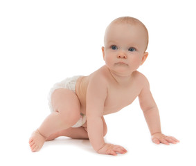 9 month child baby toddler sitting or crawling