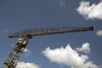 Old crane at the old shipyard in Amsterdam ndsm