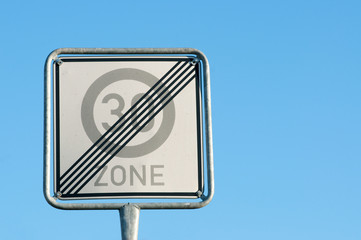 Ende der 30er Zone