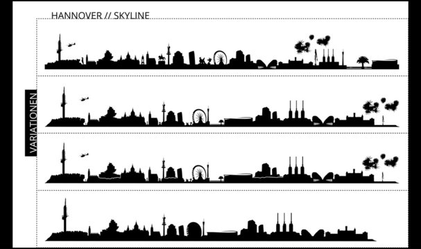 Hannover Skyline // Silhouette