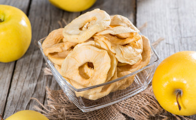 A bowl filled with dried Apples