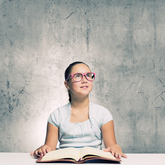 Girl reading book