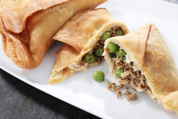 Indian lamb samosa