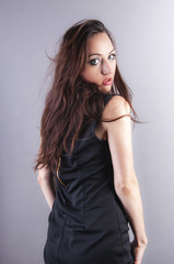Fototapeta premium atractive brunette girl smiling