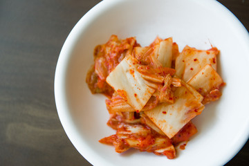 Kimchi salad of korean food traditional
