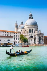 Foto op Plexiglas anti-reflex Gondel op Canal Grande met Santa Maria della Salute, Venetië © JFL Photography