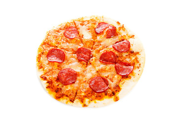 sausage pizza ,  isolated